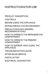 Atag KS30122AUU/A01 Instructions For Use Manual