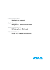 Atag KD62122A/A02 Instructions For Use Manual