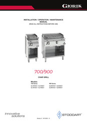 Giorik GL920TGCT Installation, Operation & Maintenance Manual