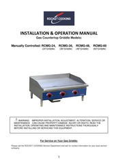 ROCKET COOKING RCMG-60 Installation & Operation Manual
