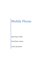 Argom E500 Manual