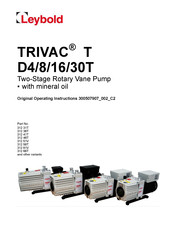 LEYBOLD TRIVAC T Series Original Operating Instructions