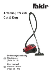 Fakir Artemis TS250 Cat & Dog User Manual