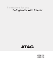 Atag KS25178B/A01 Instructions For Use Manual