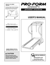 Pro-Form 390Pi power incline User Manual