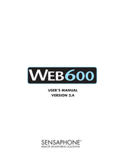 Sensaphone WEB600 FGD-W600 User Manual