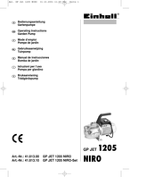 EINHELL GP JET 1205 NIRO Operating Instructions Manual