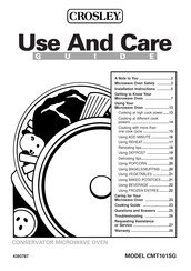 Crosley CMT101SG Use And Care Manual
