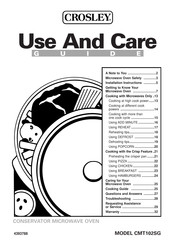 Crosley CMT102SG Use And Care Manual