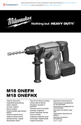 Milwaukee HEAVY DUTY M18 ONEFHX-0X Original Instructions Manual