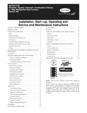 Carrier 160 Series Installation, Start-Up, Operating And Service And Maintenance Instructions