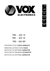 VOX electronics TRD-600 BR Operating Instructions Manual