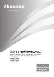 Hisense RS694N4ICE User's Operation Manual