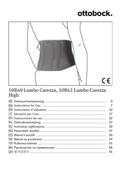 Otto Bock 50R40 Lumbo Carezza Instructions For Use Manual
