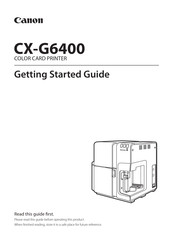 Canon CX-G6400 Getting Started Manual