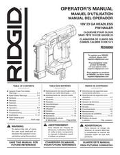 RIDGID R09898 Operator's Manual