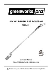 GreenWorks Pro PS60L210 Owner's Manual