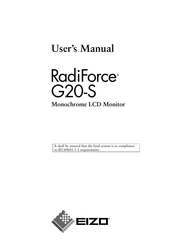Eizo RadiForce G20-S User Manual