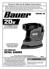 Bauer 56178 Owner's Manual & Safety Instructions