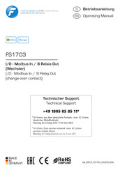 FuehlerSysteme eNET International FS1703 Operating Manual