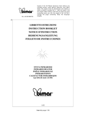 Bimar LD-568 Instruction Booklet