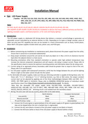 Mean Well LPV-150 Installation Manual