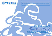 Yamaha GDS125-F Owner's Manual