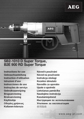 AEG B2E 900 RD Super Torque Instructions For Use Manual