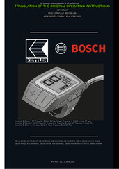 Bosch KETTLER Traveller E-Gold 8F Manual