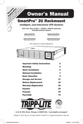 Tripp Lite SmartPro Rackmount SMX1000RT2U Owner's Manual