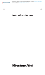 KitchenAid KHGD4 60510 Instructions For Use Manual