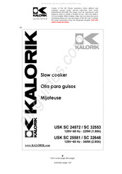 Kalorik USK SC 25581 Operating Instructions Manual