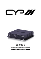 CYP SY-U3CC Operation Manual