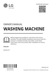 LG WFV0914 Series Owner's Manual