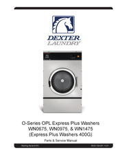 Dexter Laundry WN1475 Parts And Service Manual