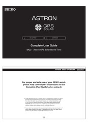 Seiko ASTRON 8X22 Complete User Manual
