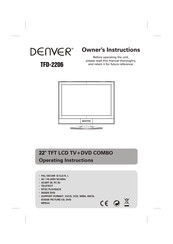 Denver TFD-2206 Owner's Instructions Manual