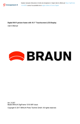 Braun DigiFrame 1019 WiFi User Manual