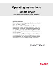 Asko T793C FI Operating Instructions Manual