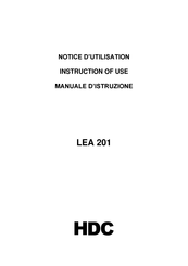 HDC LEA 201 Instructions Of Use