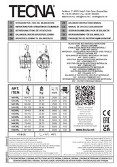 TECNA 9443RL Instruction Manual