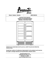 Avanti Elite WBE1956Z3S Instruction Manual