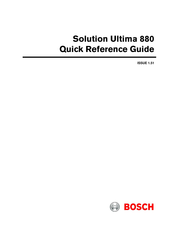 Bosch Solution Ultima 880 Quick Reference Manual