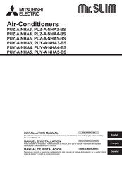 Mitsubishi Electric Mr.SLIM PUY-A NHA3 Series Installation Manual