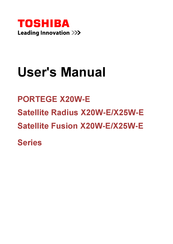 Toshiba PORTEGE X20W-E User Manual