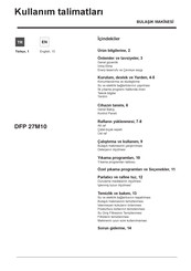 Indesit DFP 27M10 Operating Instructions Manual