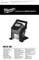 Milwaukee HEAVY DUTY M12 B M12 BI-0 Original Instructions Manual