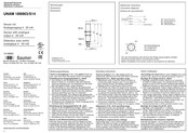 Baumer UNAM 18I6903/S14 Quick Start Manual