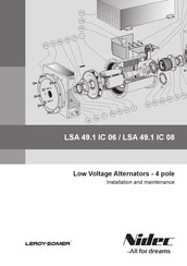 Nidec LEROY-SOMER LSA 49.1 IC 08 Installation And Maintenance Manual