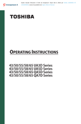 Toshiba 65UA5D Series Operating Instructions Manual
